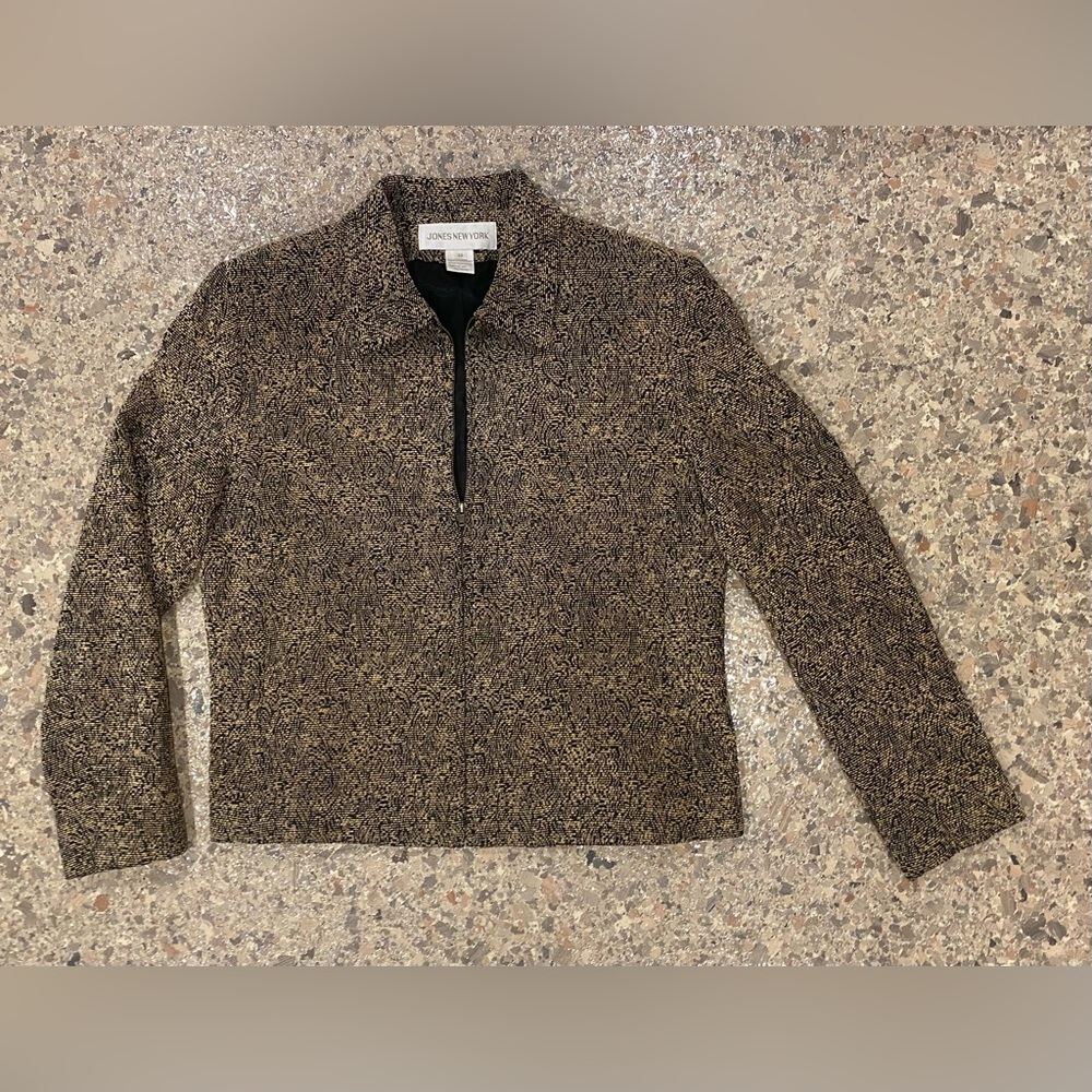 Vintage Jones New York Zippered Blazer sz 12
